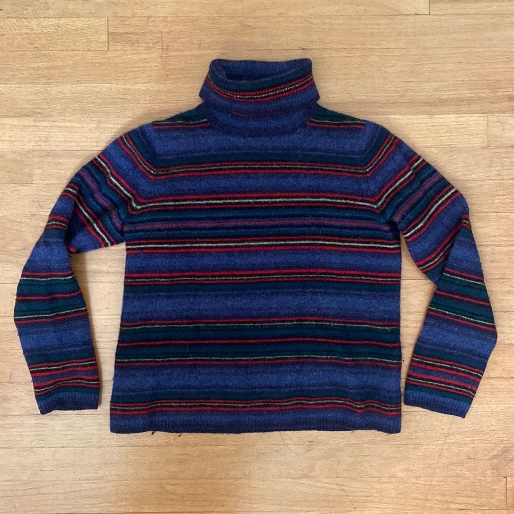 Colorful Wool Ralph Lauren Turtleneck Sweater
